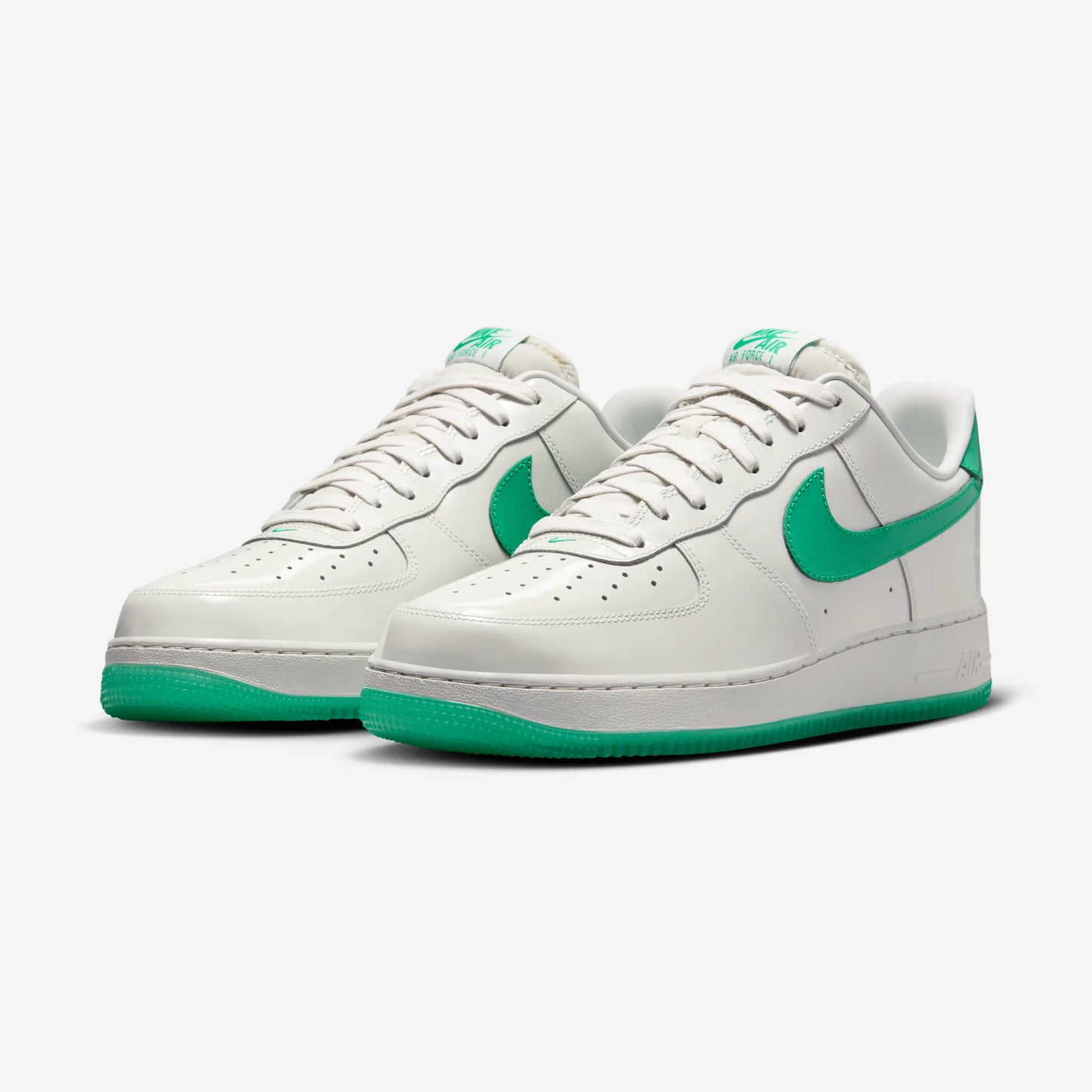 Nike Air Force 1 Low '07 Patent Platinum Tint Stadium Green