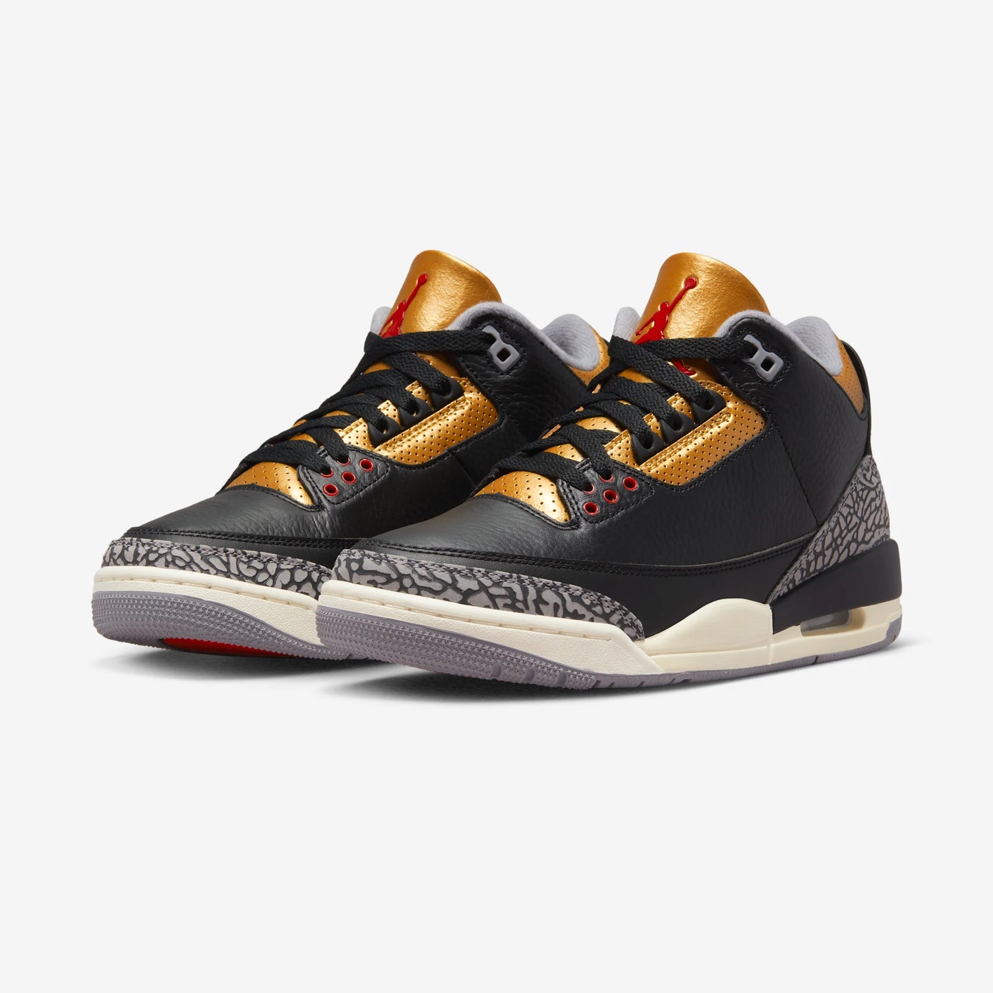 Jordan 3 Retro Black Cement Gold (Women's)