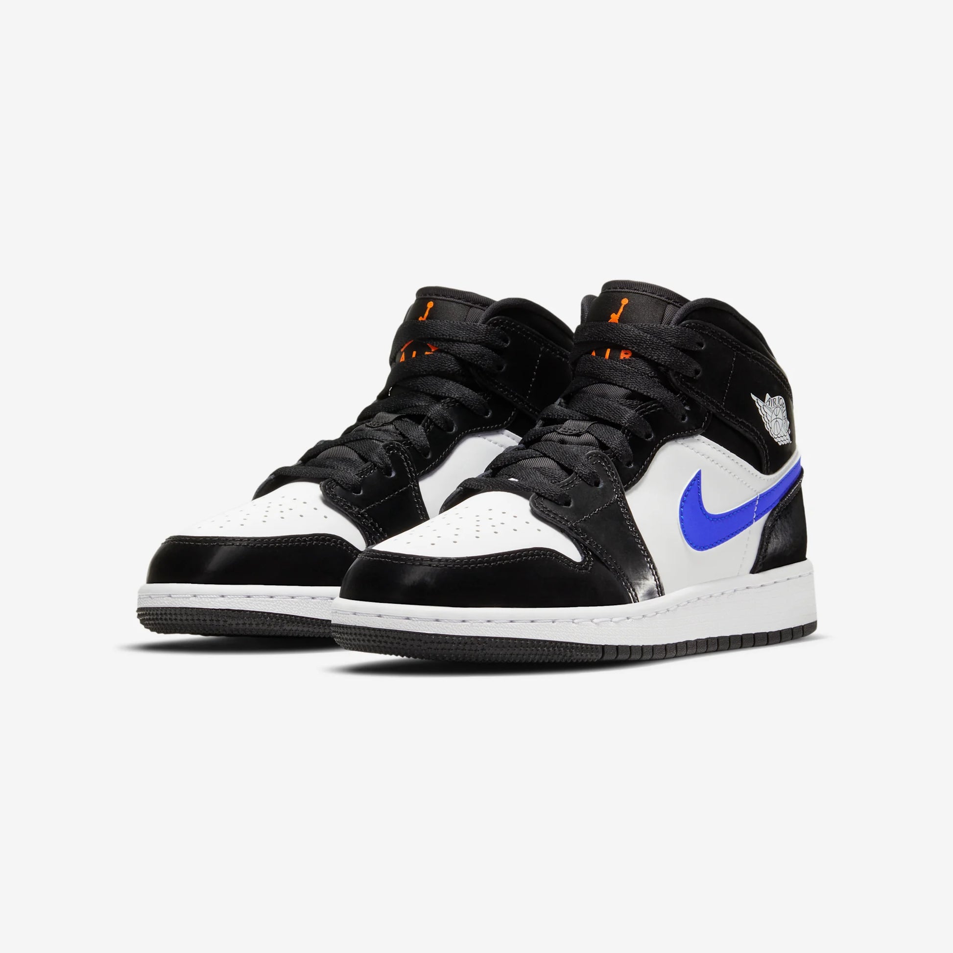 Jordan 1 Mid Black Racer Blue White (GS)
