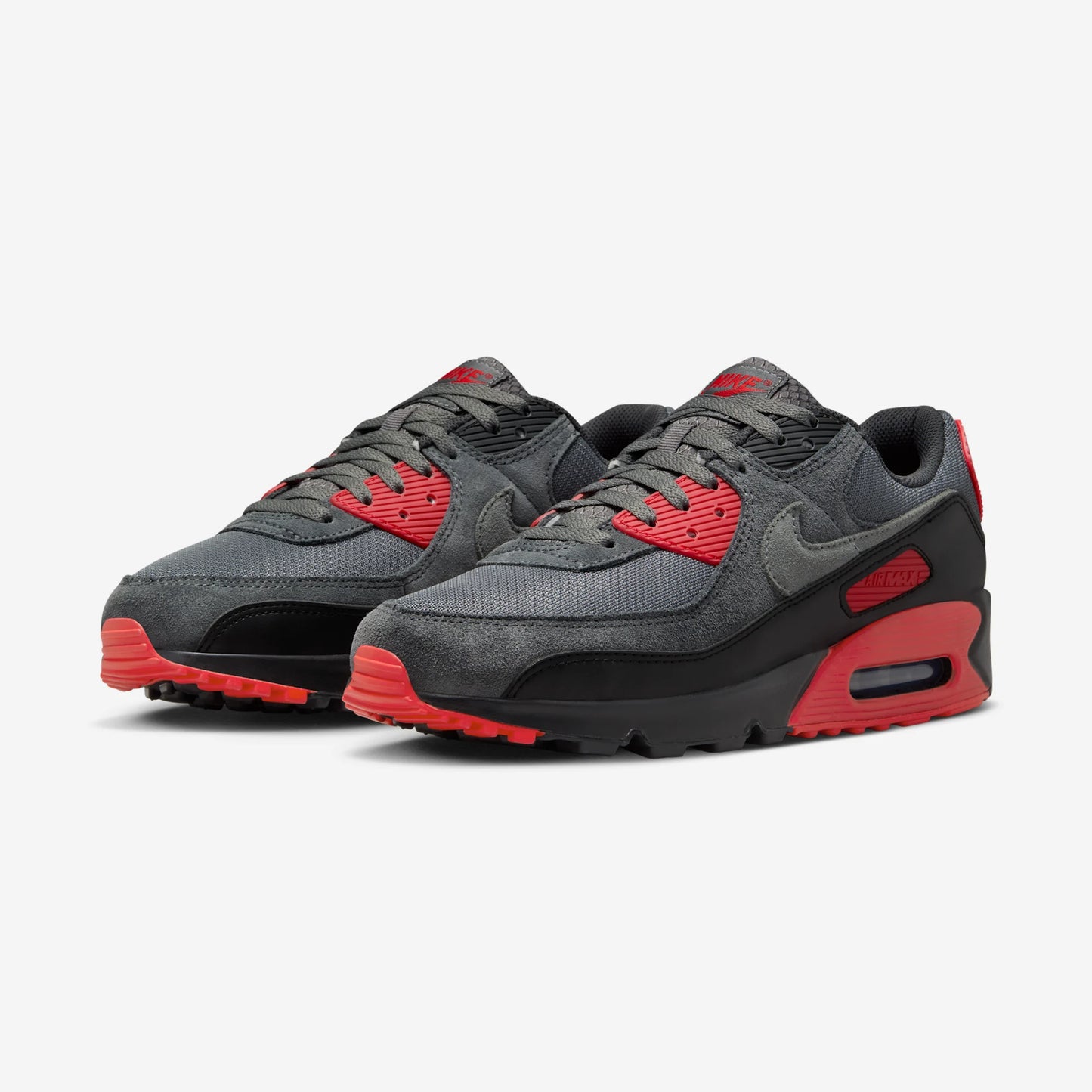 Nike Air Max 90 Smoke Grey Fire Red