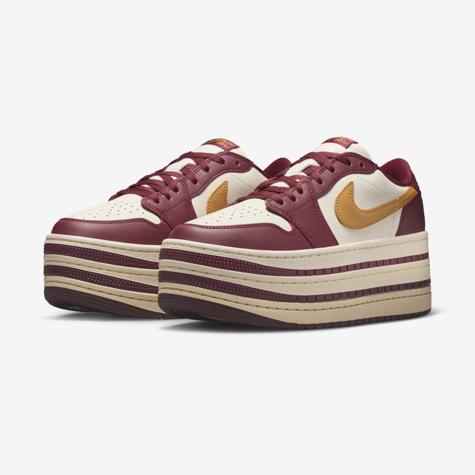 Jordan 1 Low Triple Stack Team Red Pale Ivory (Women's)