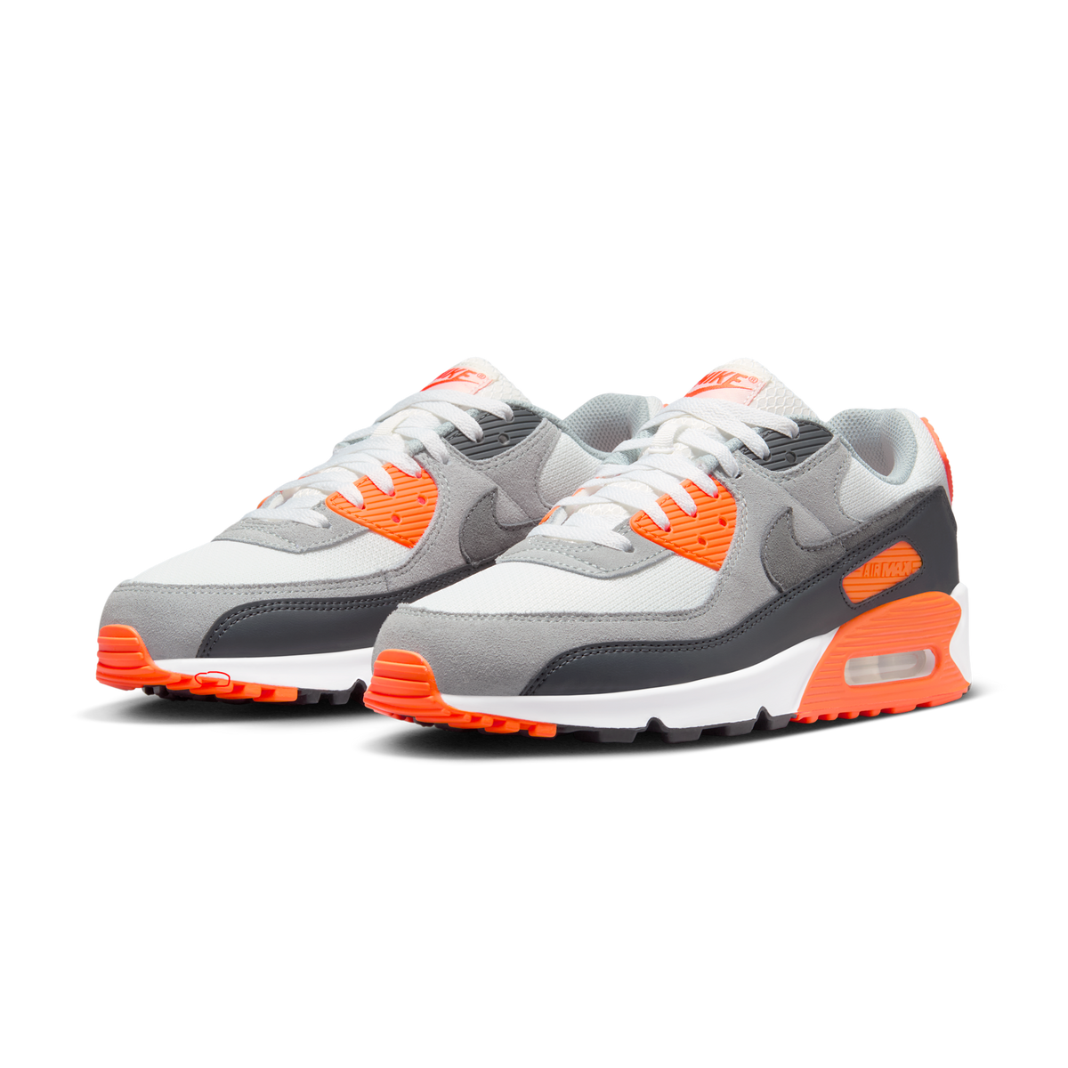Nike Air Max 90 Summit White Safety Orange Dark Smoke Grey Smoke Grey