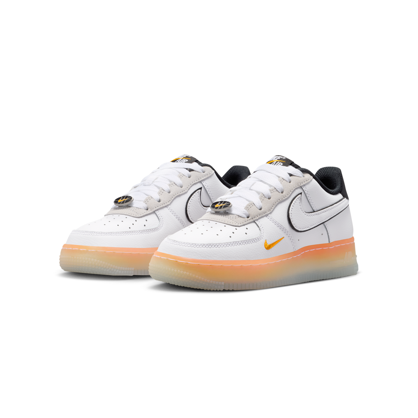 Nike Air Force 1 Low White Black Orange Peel (GS)