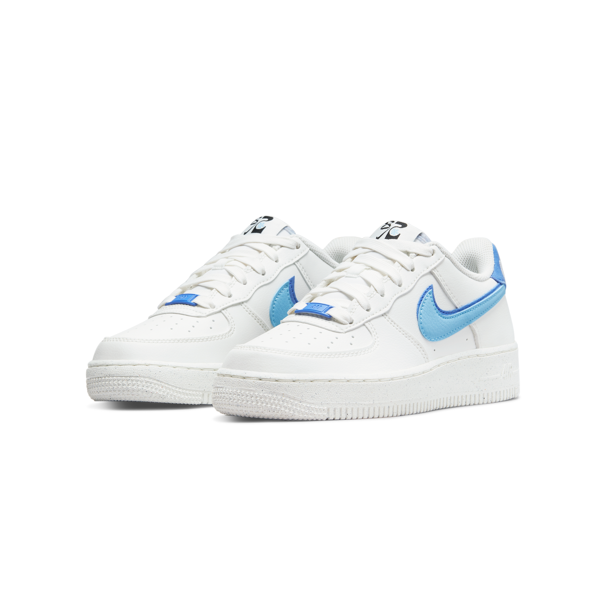 Nike Air Force 1 Low 82 Double Swoosh White Medium Blue (GS)