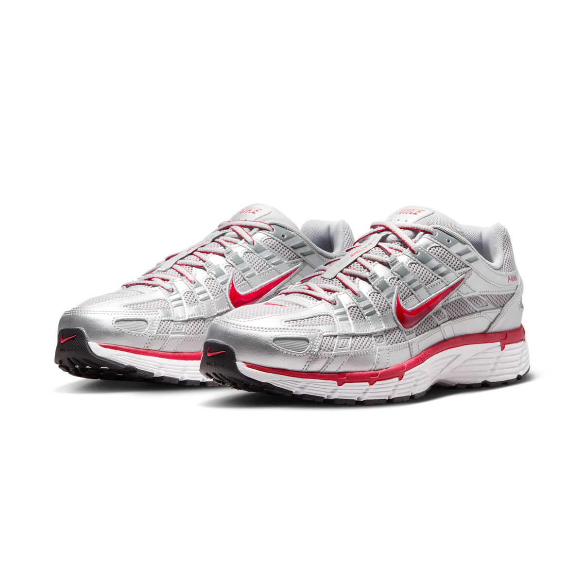 Nike P-6000 Metallic Silver Gym Red