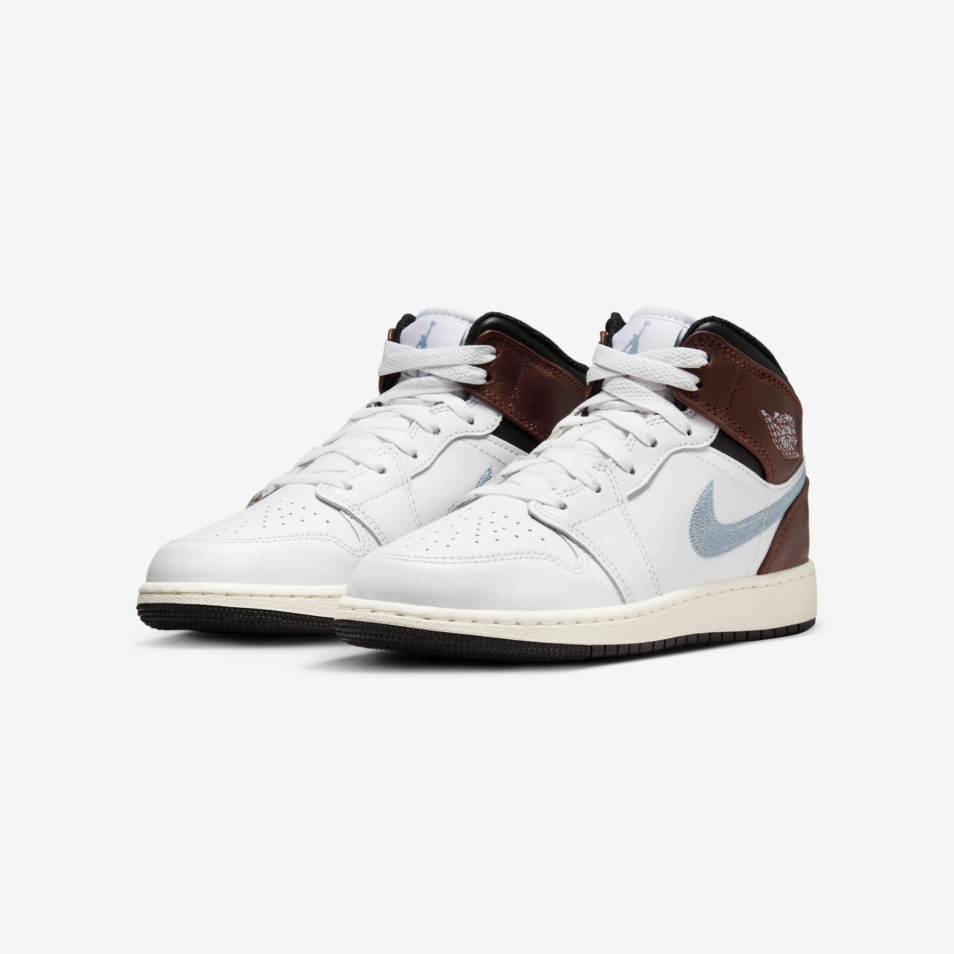 Jordan 1 Mid SE White Brown Blue Grey (GS)