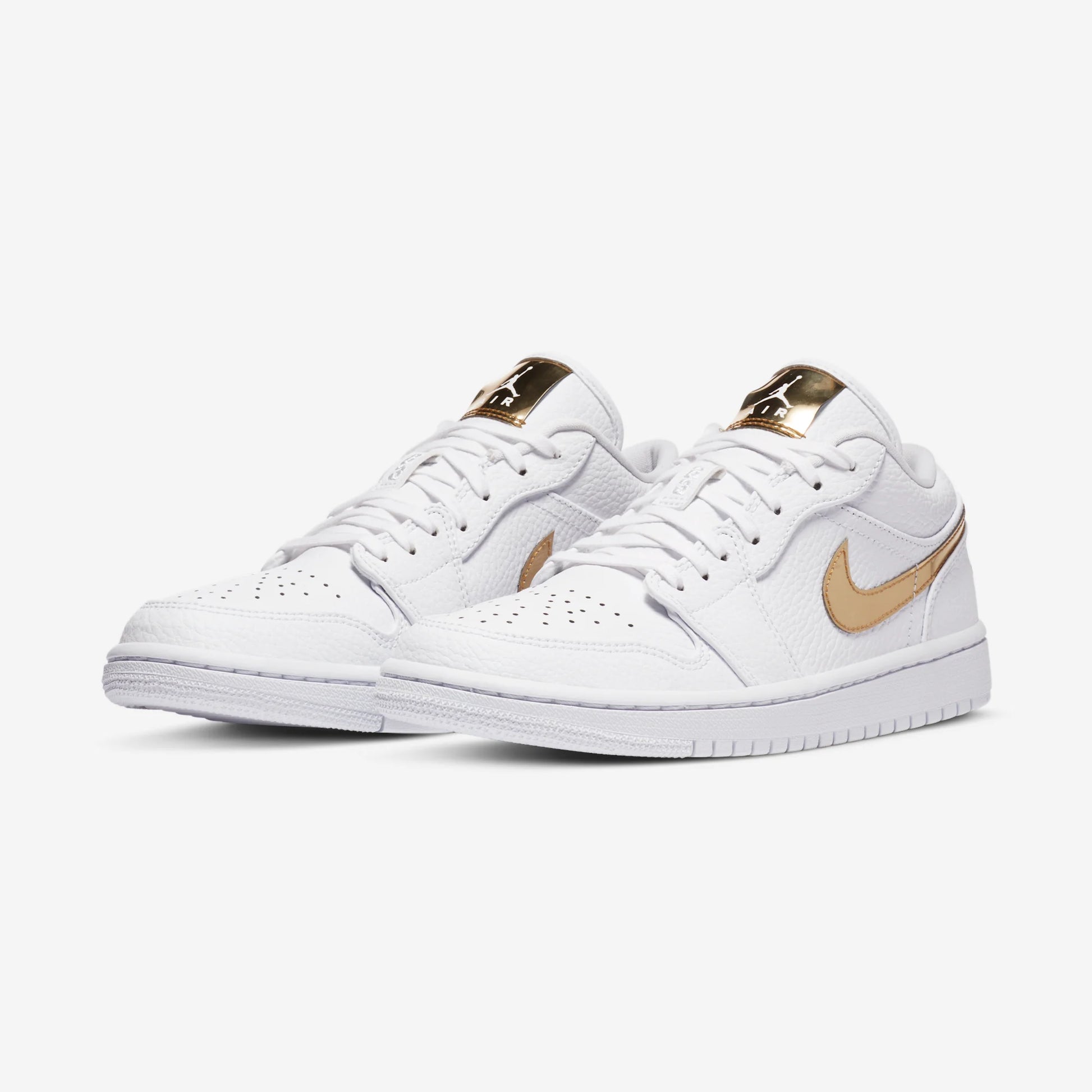 Jordan 1 Low White Metallic Gold (Women's)