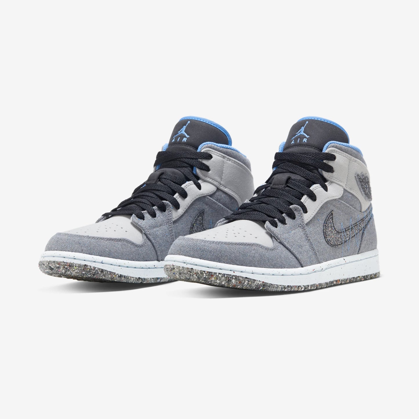 Jordan 1 Mid Crater Grey University Blue