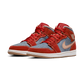 Jordan 1 Mid Denim Red