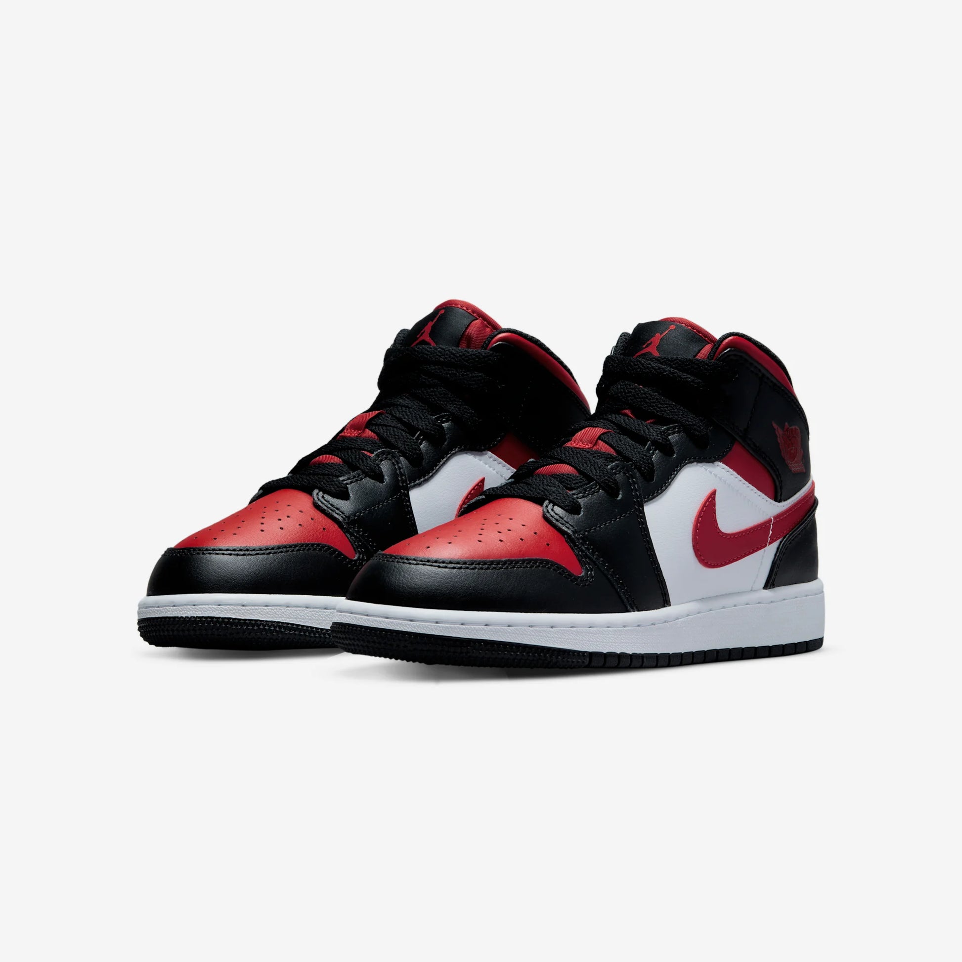 Air Jordan 1 Mid Black Fire Red (GS)