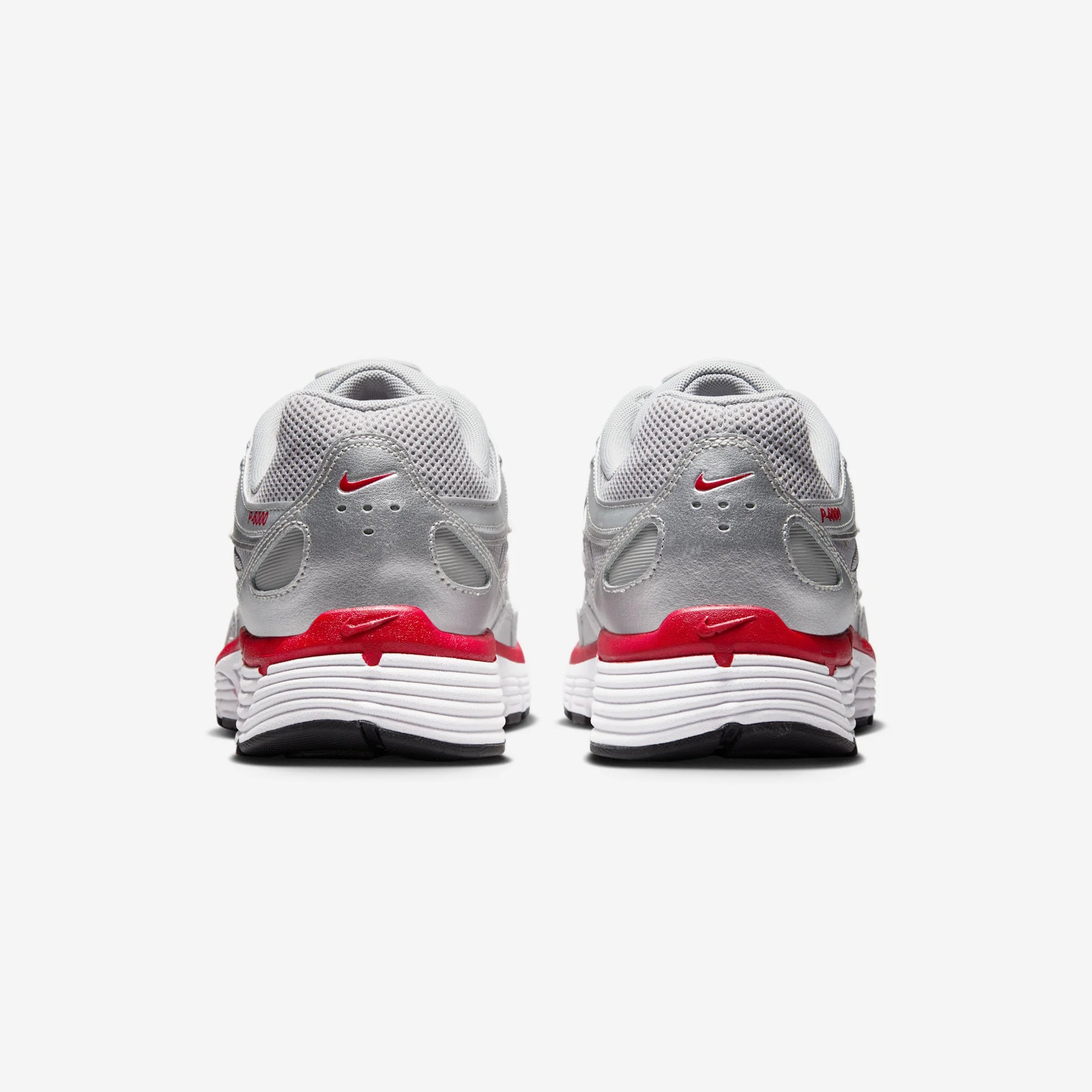 Nike P-6000 Metallic Silver Gym Red