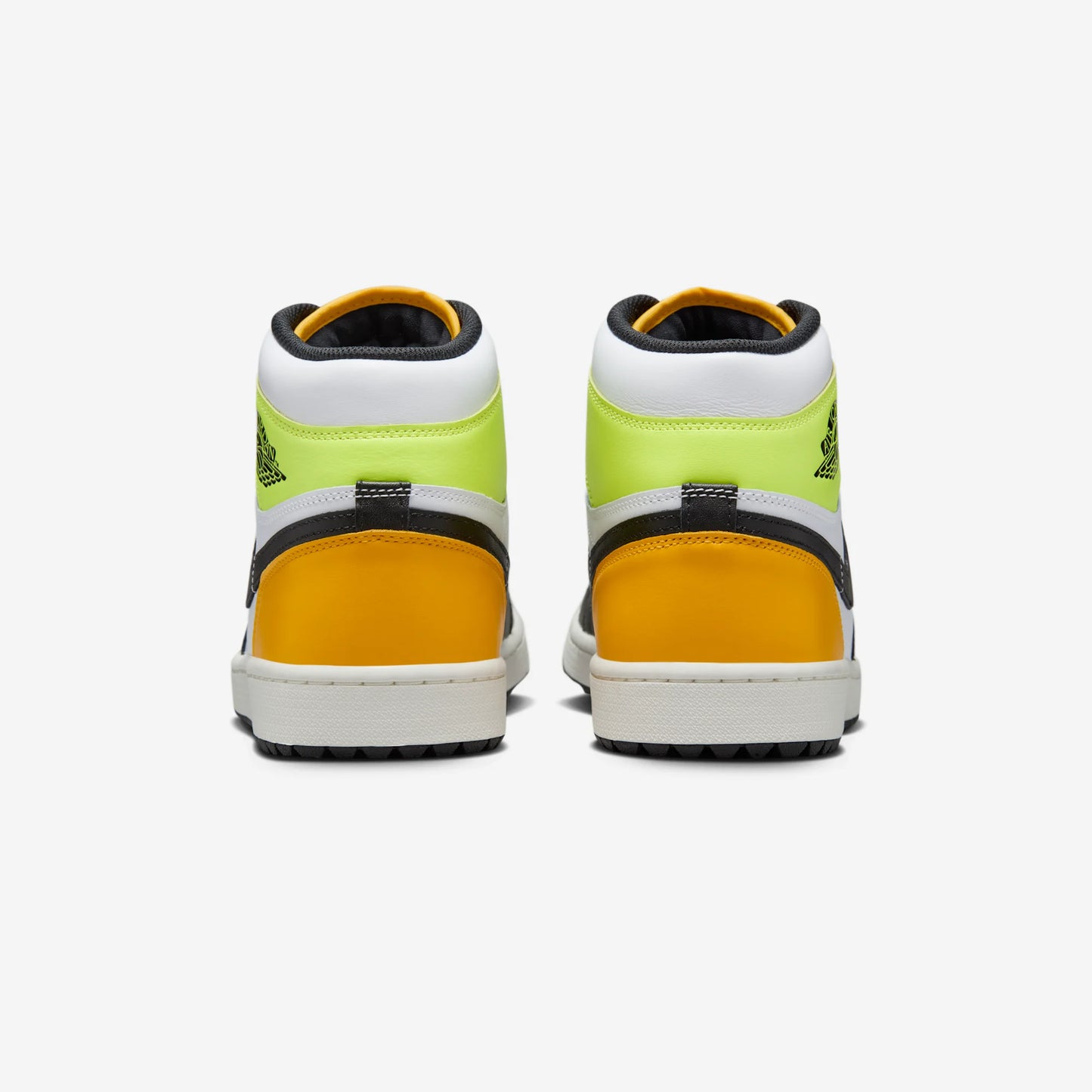 Jordan 1 Retro High Golf White University Gold Volt Black