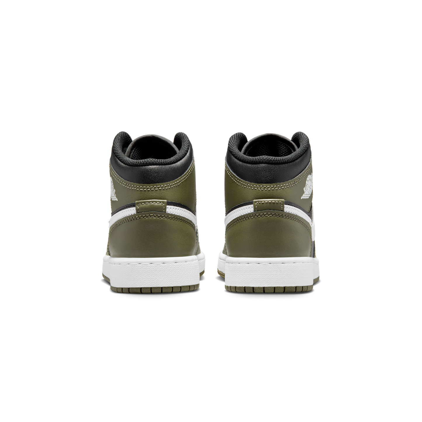 Jordan 1 Mid Black White Olive