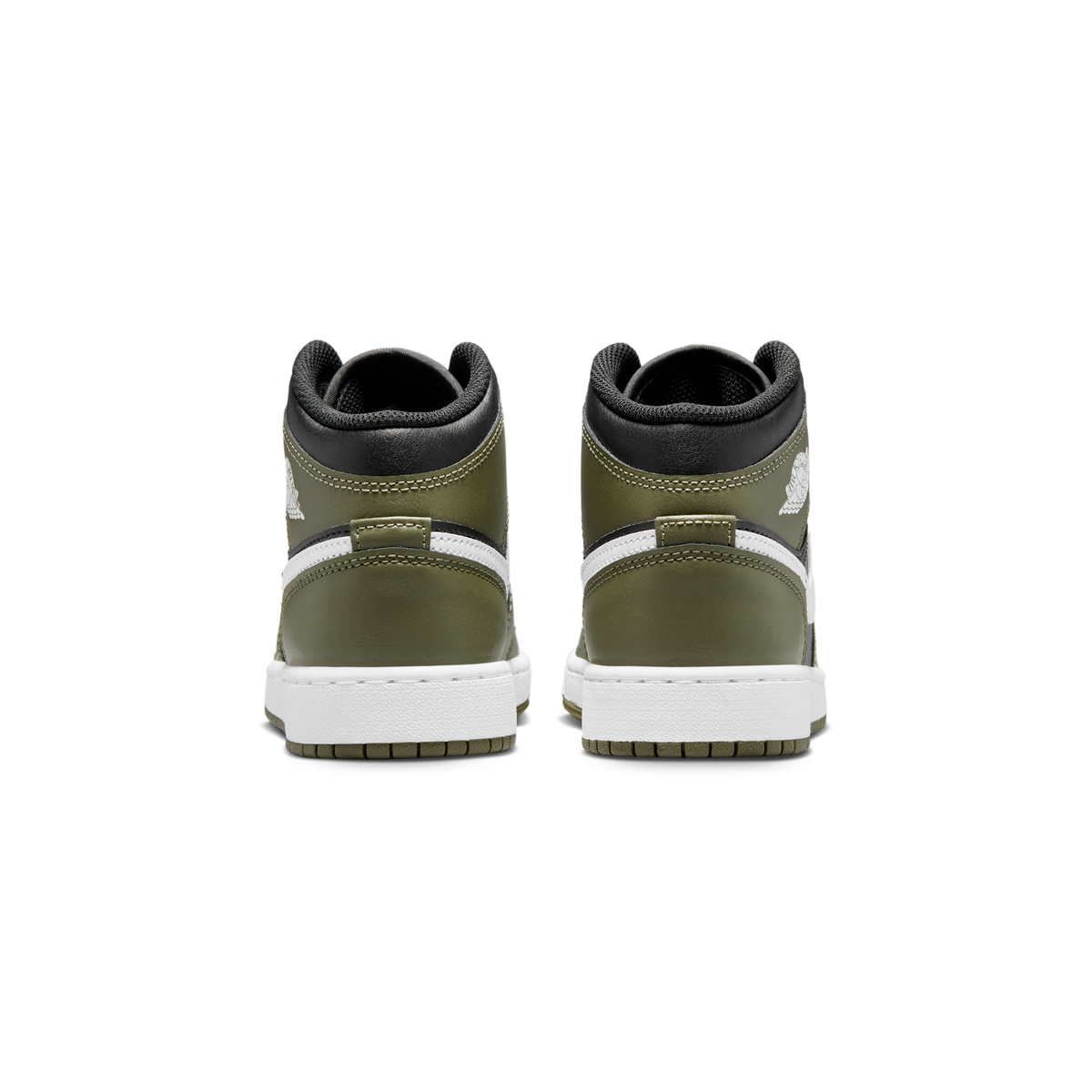 Jordan 1 Mid Black White Olive
