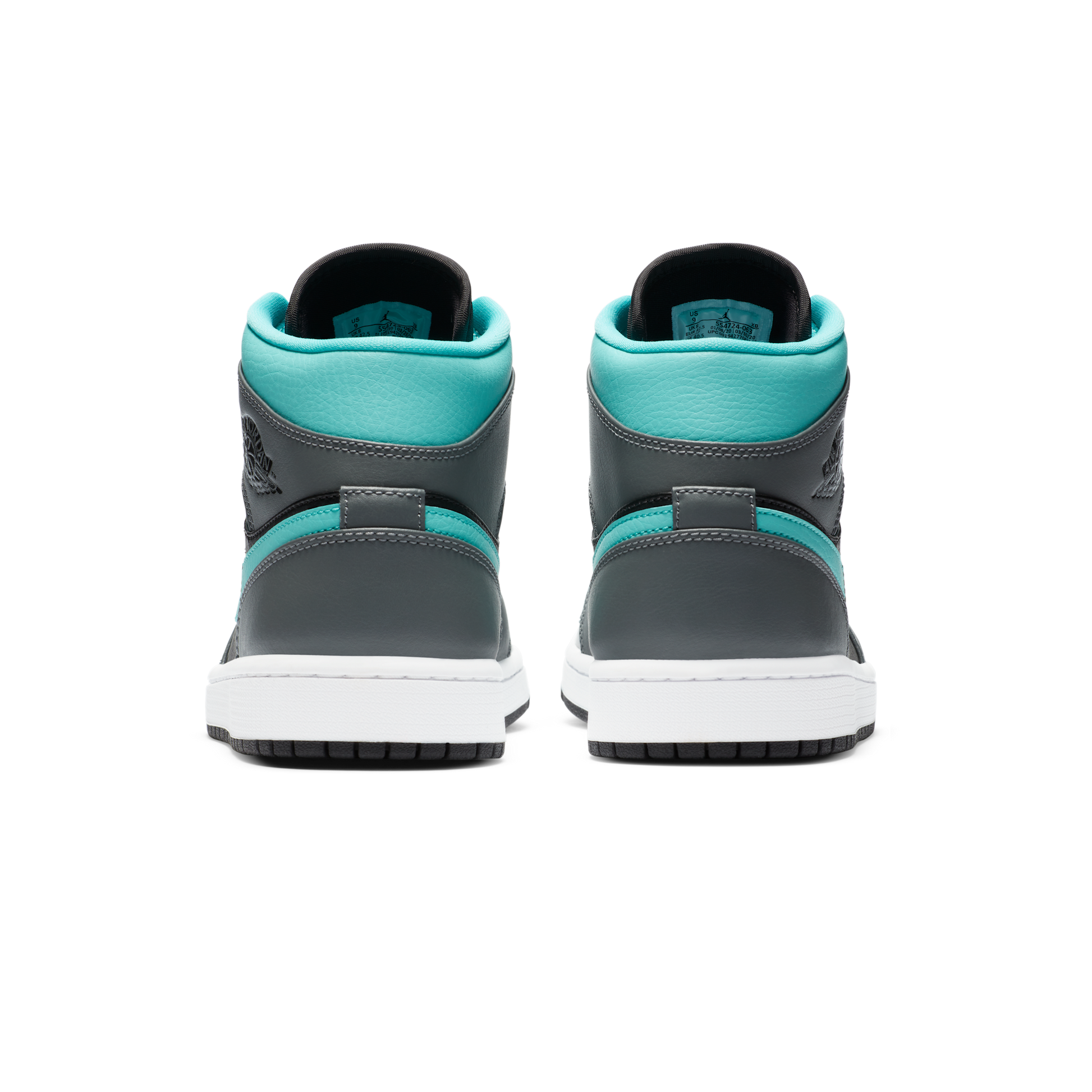 Jordan 1 Mid Grey Aqua