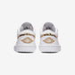 Jordan 1 Low White Metallic Gold (Women's)