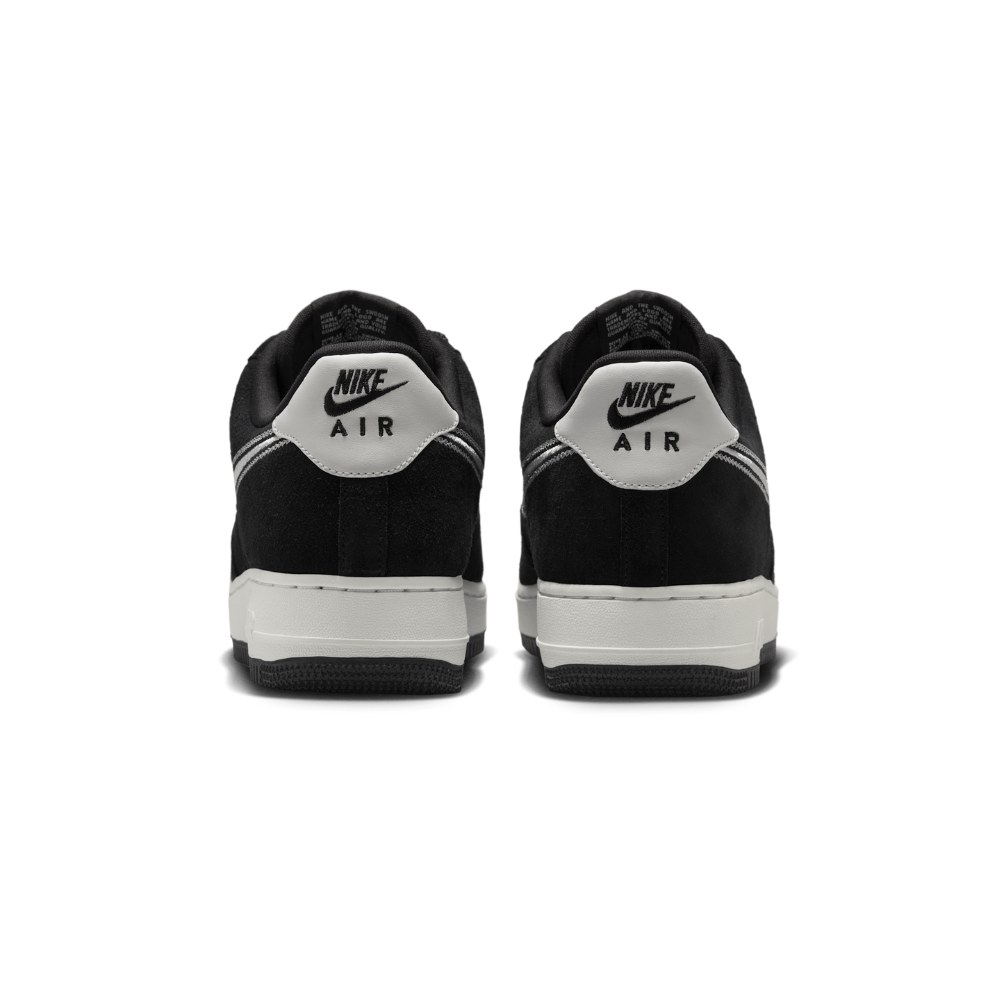 Nike Air Force 1 Low '07 LV8 Black Sail Embroidered Swoosh