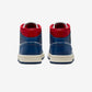 Jordan 1 Mid French Blue Gym Red (Women's)