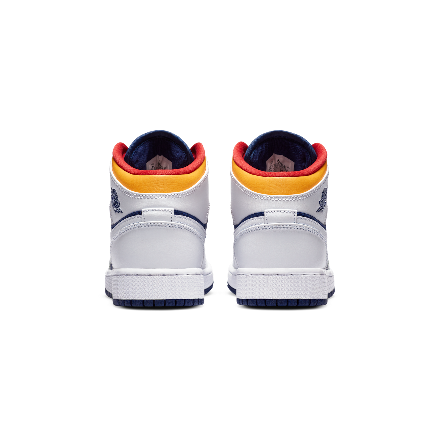 Jordan 1 Mid White Laser Orange Deep Royal Blue (GS)