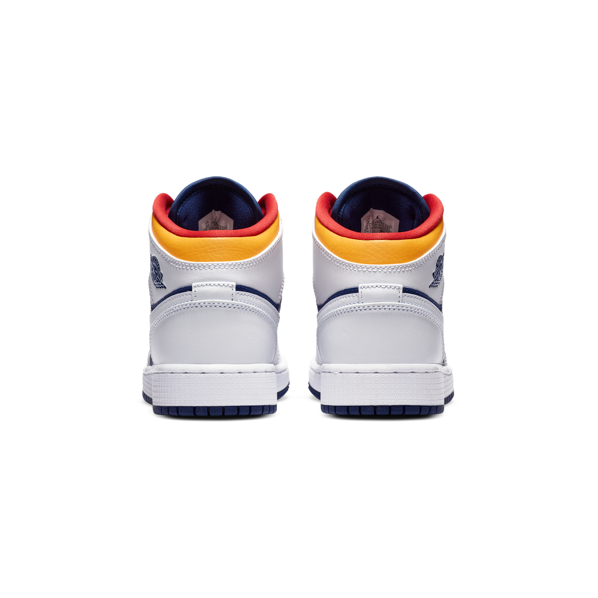 Jordan 1 Mid White Laser Orange Deep Royal Blue (GS)