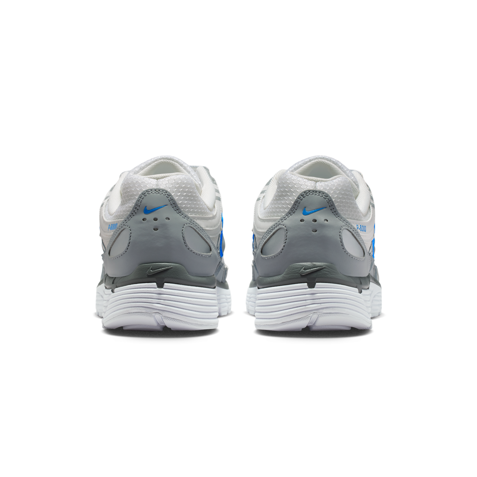 Nike P-6000 White Metallic Silver Blue