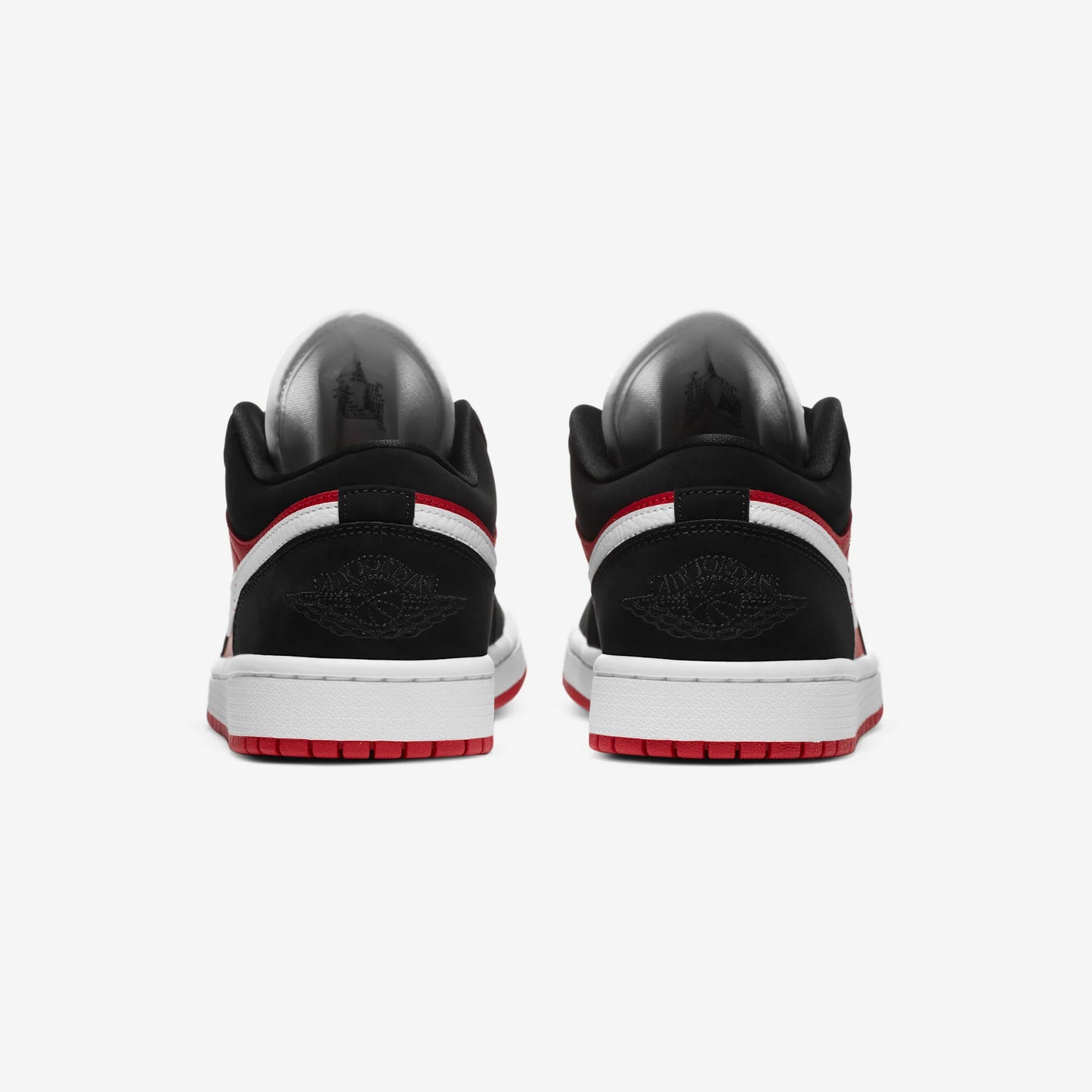 Jordan 1 Low Black White Gym Red (Women's)