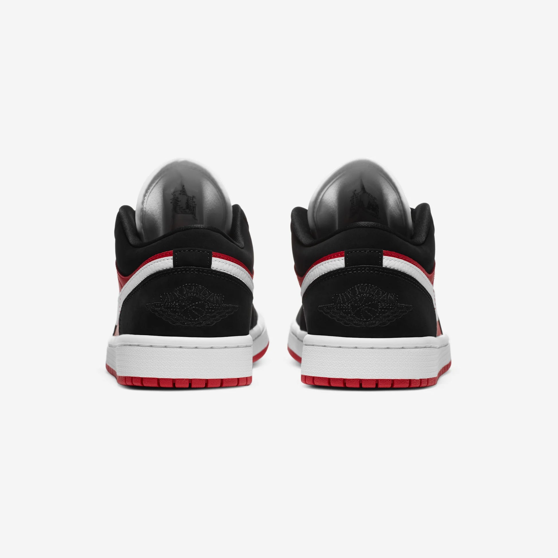 Jordan 1 Low Black White Gym Red (Women's)