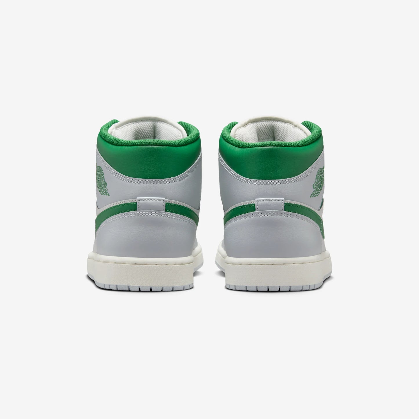 Jordan 1 Mid White Pure Platinum Pine Green