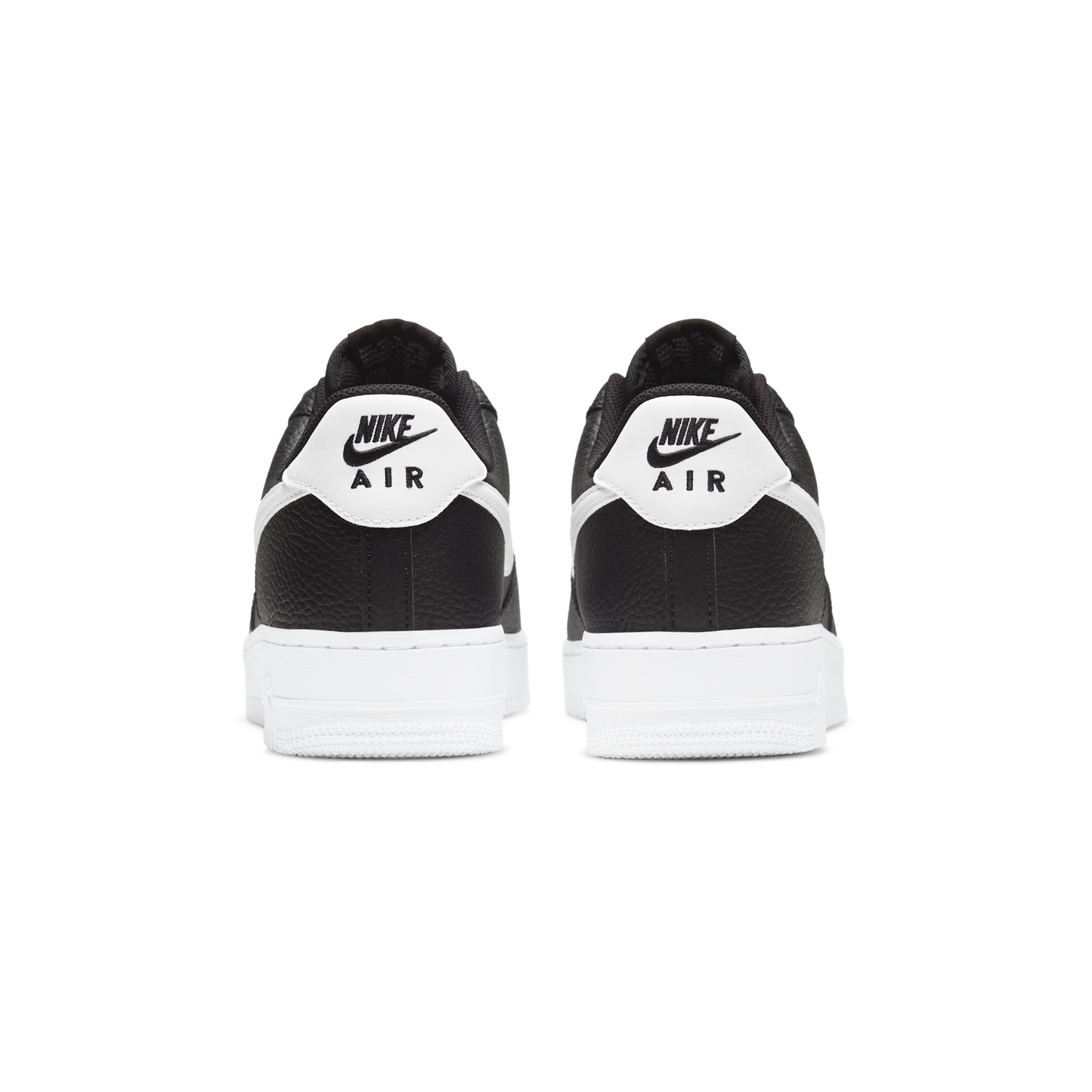 Nike Air Force 1 Low '07 Black White Pebbled Leather