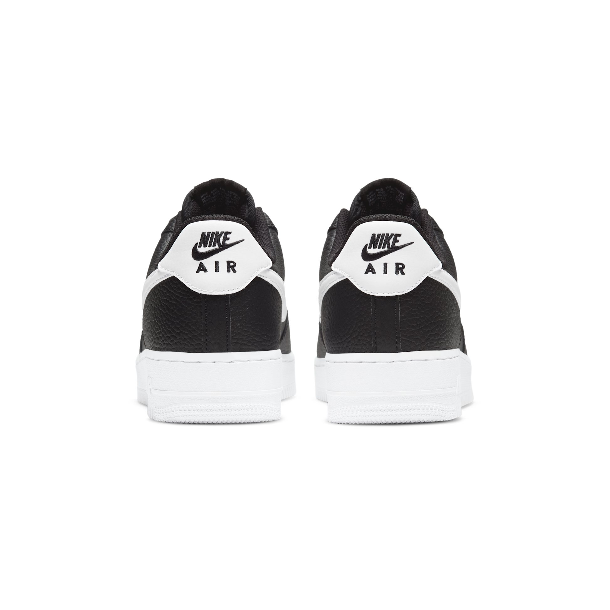 Nike Air Force 1 Low '07 Black White Pebbled Leather