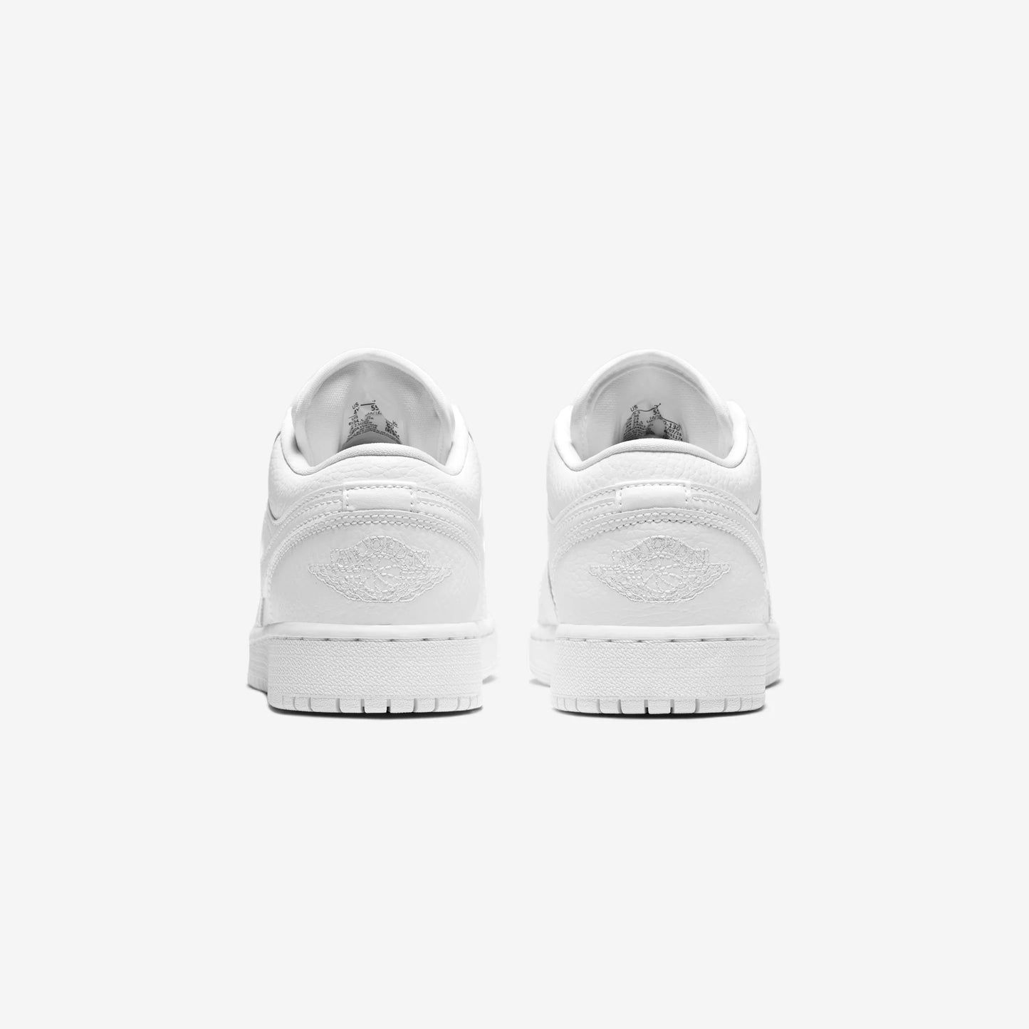 Jordan 1 Low Triple White Tumbled Leather (GS)