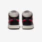 Jordan 1 Mid Black College Grey Gym Red (Women's)