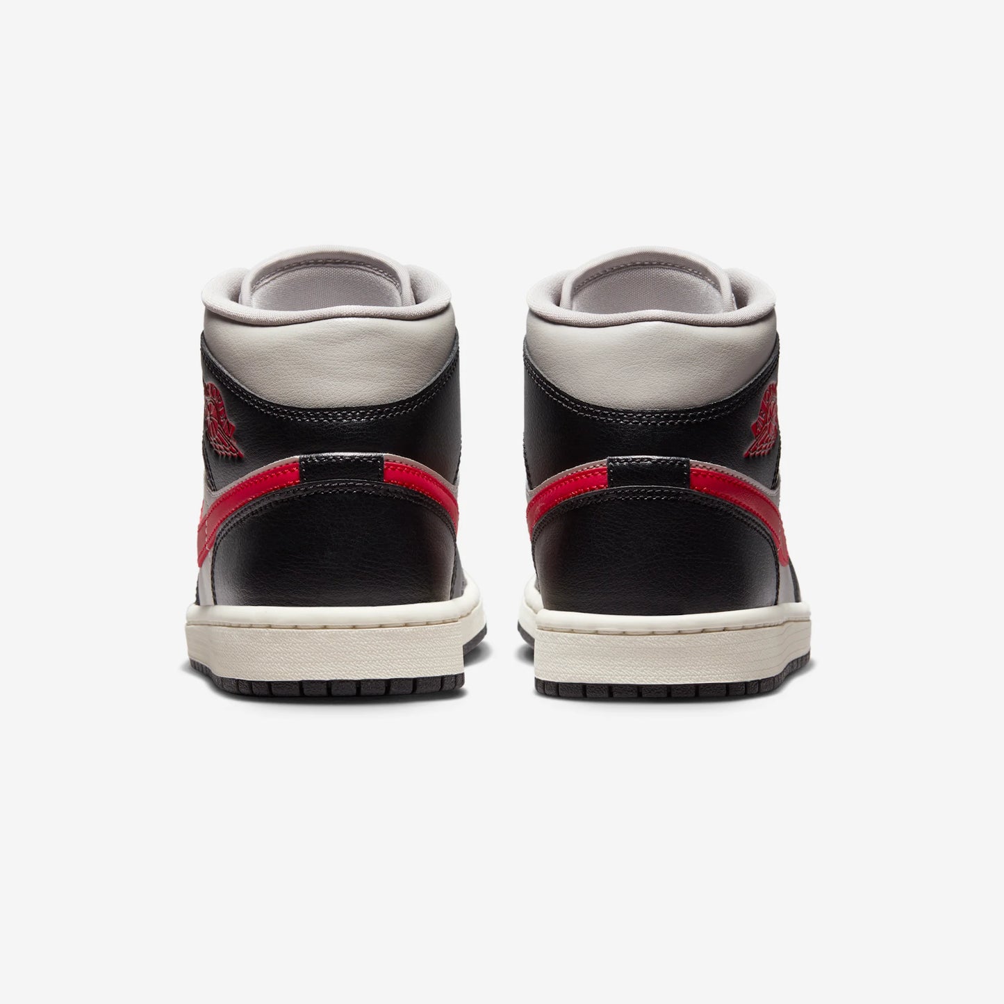 Jordan 1 Mid Black College Grey Gym Red (Women's)