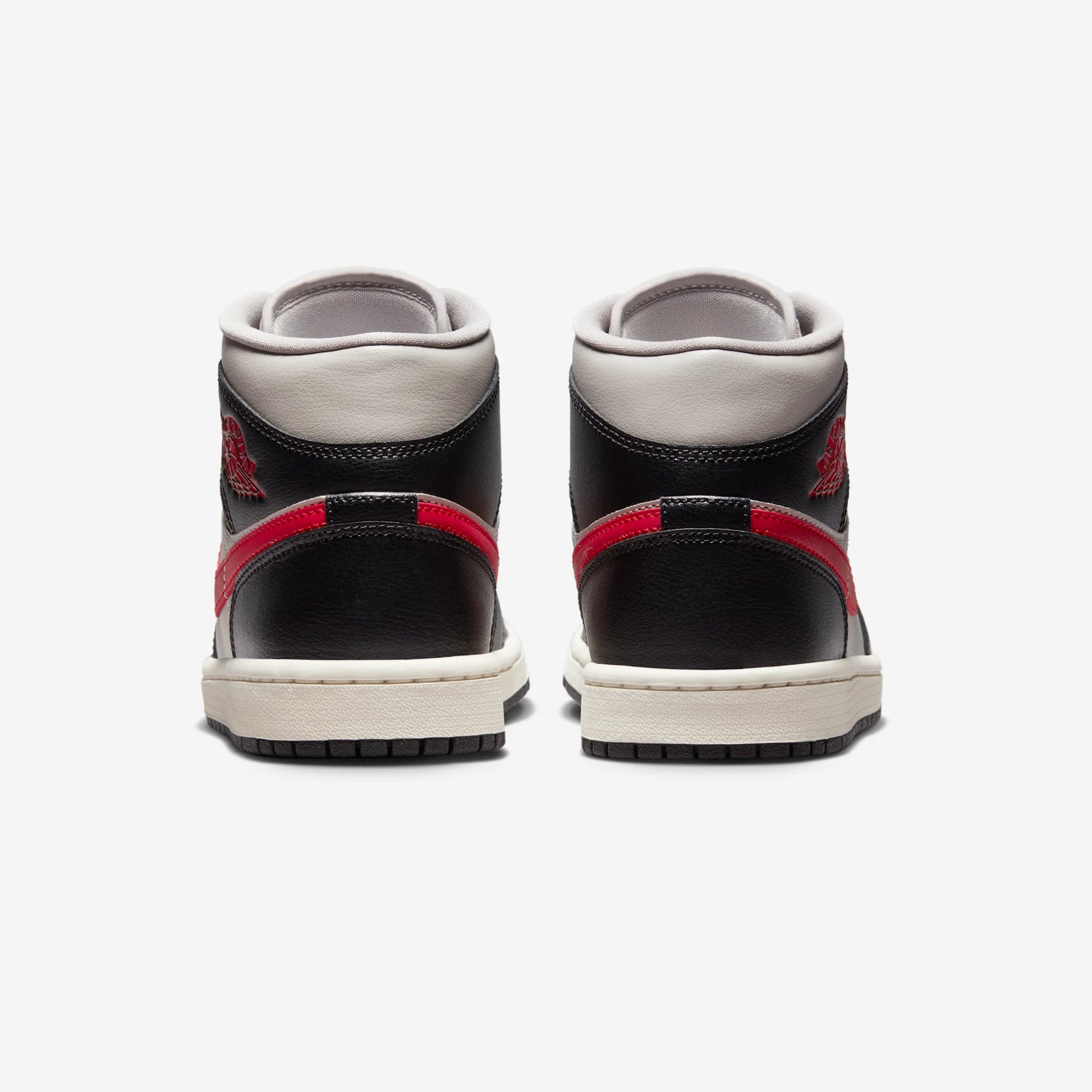 Jordan 1 Mid Black College Grey Gym Red (Women's)