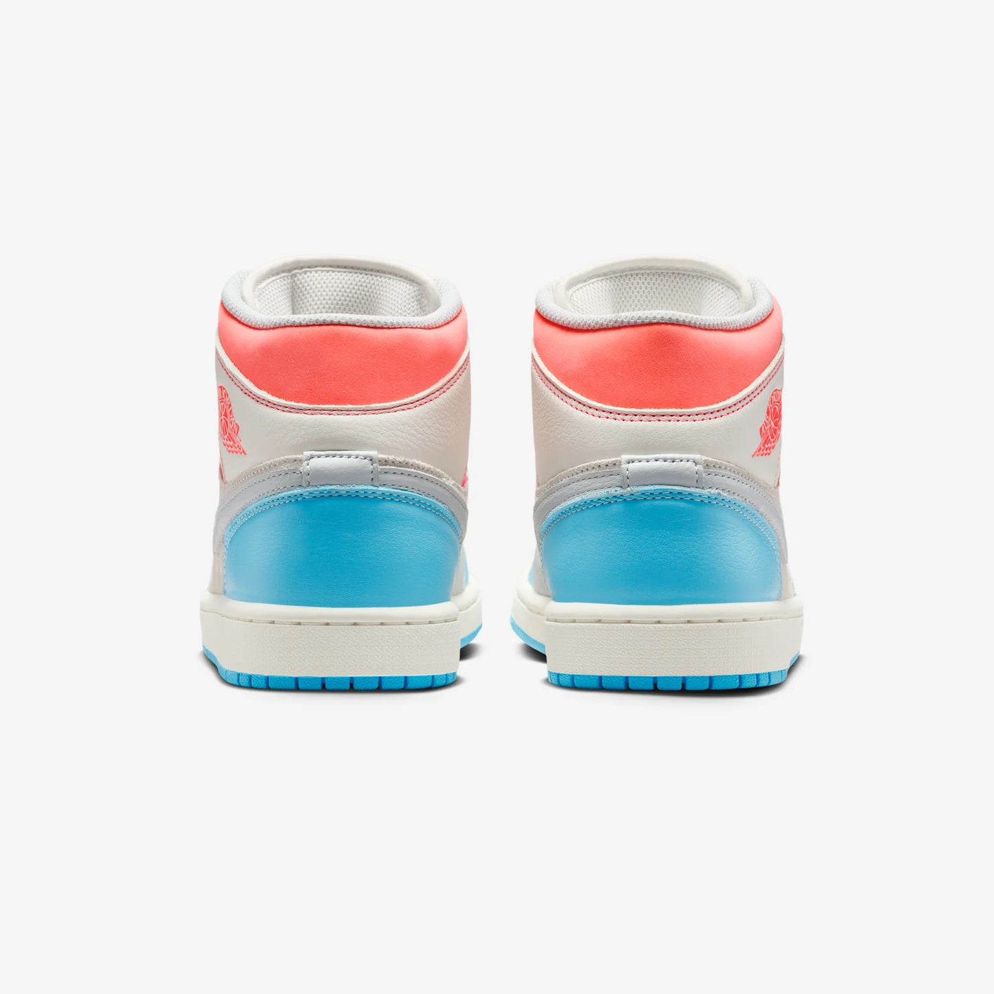 Jordan 1 Mid Sail Hot Lava Blue Chill (Women's)