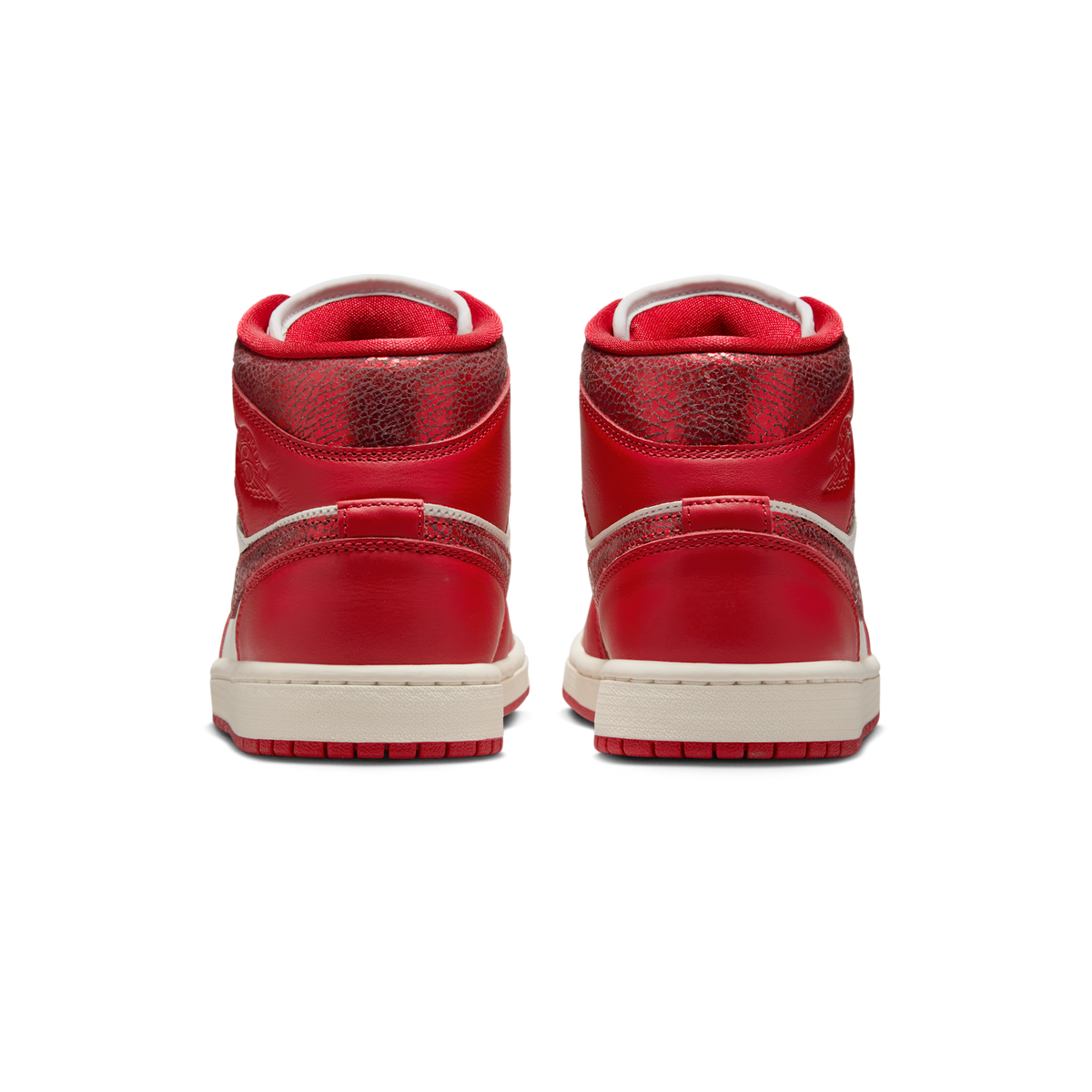 Jordan 1 Mid SE Red Cracked Leather (Women's)