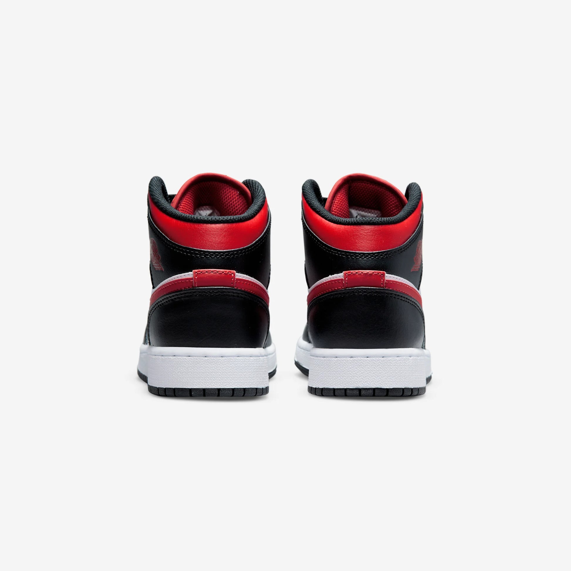Air Jordan 1 Mid Black Fire Red (GS)