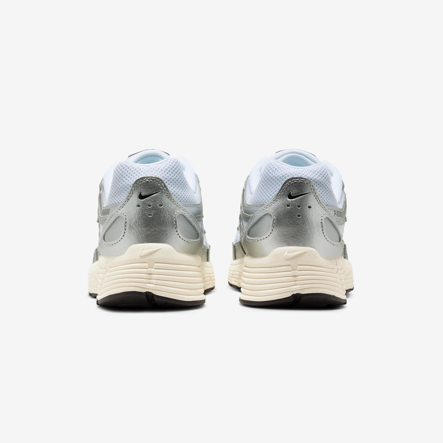 Nike P-6000 White Metallic Silver Flat Silver Black