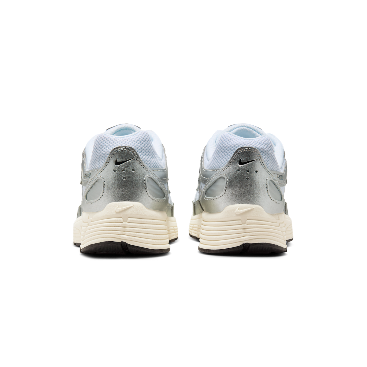 Nike P-6000 White Metallic Silver Flat Silver Black