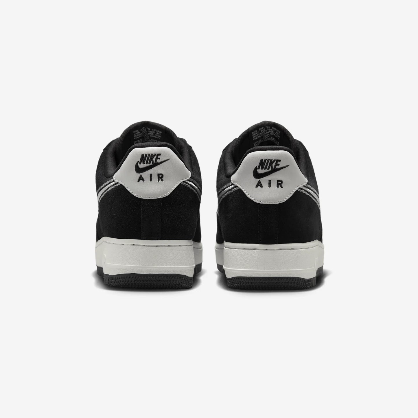 Nike Air Force 1 Low '07 LV8 Black Sail Embroidered Swoosh