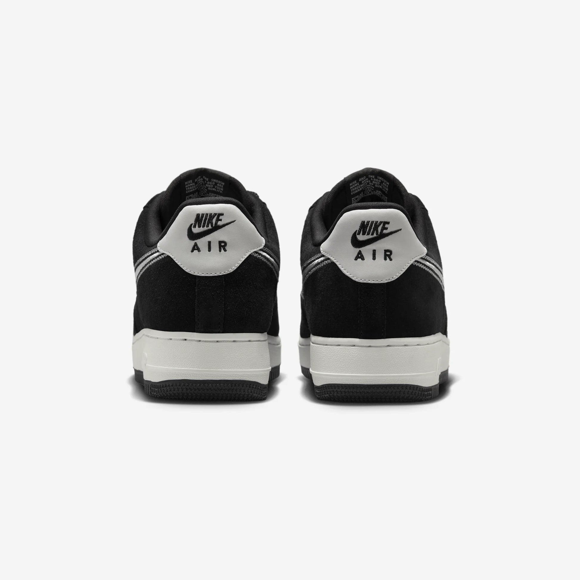 Nike Air Force 1 Low '07 LV8 Black Sail Embroidered Swoosh