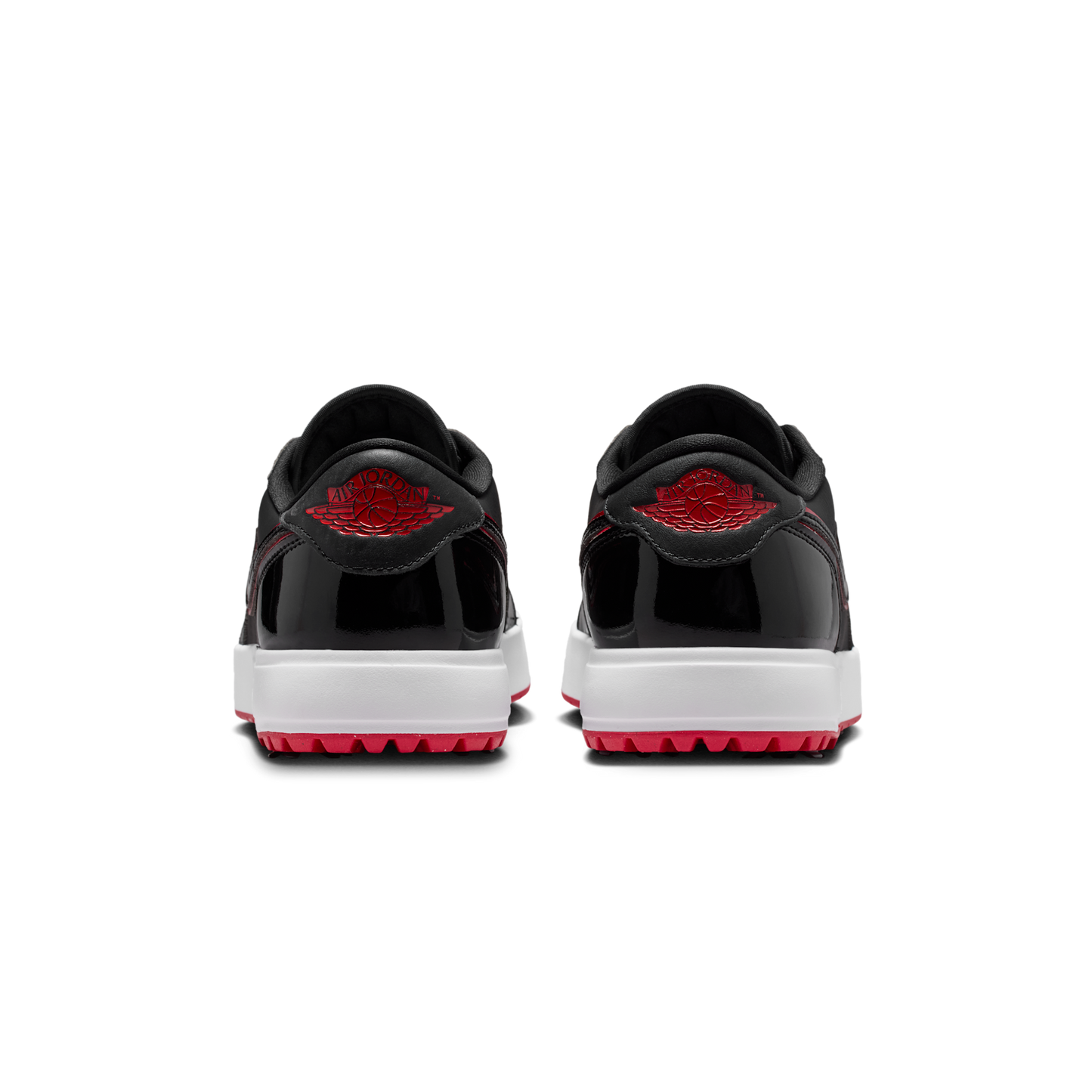 Jordan 1 Low Golf Spiked Bred Black Patent
