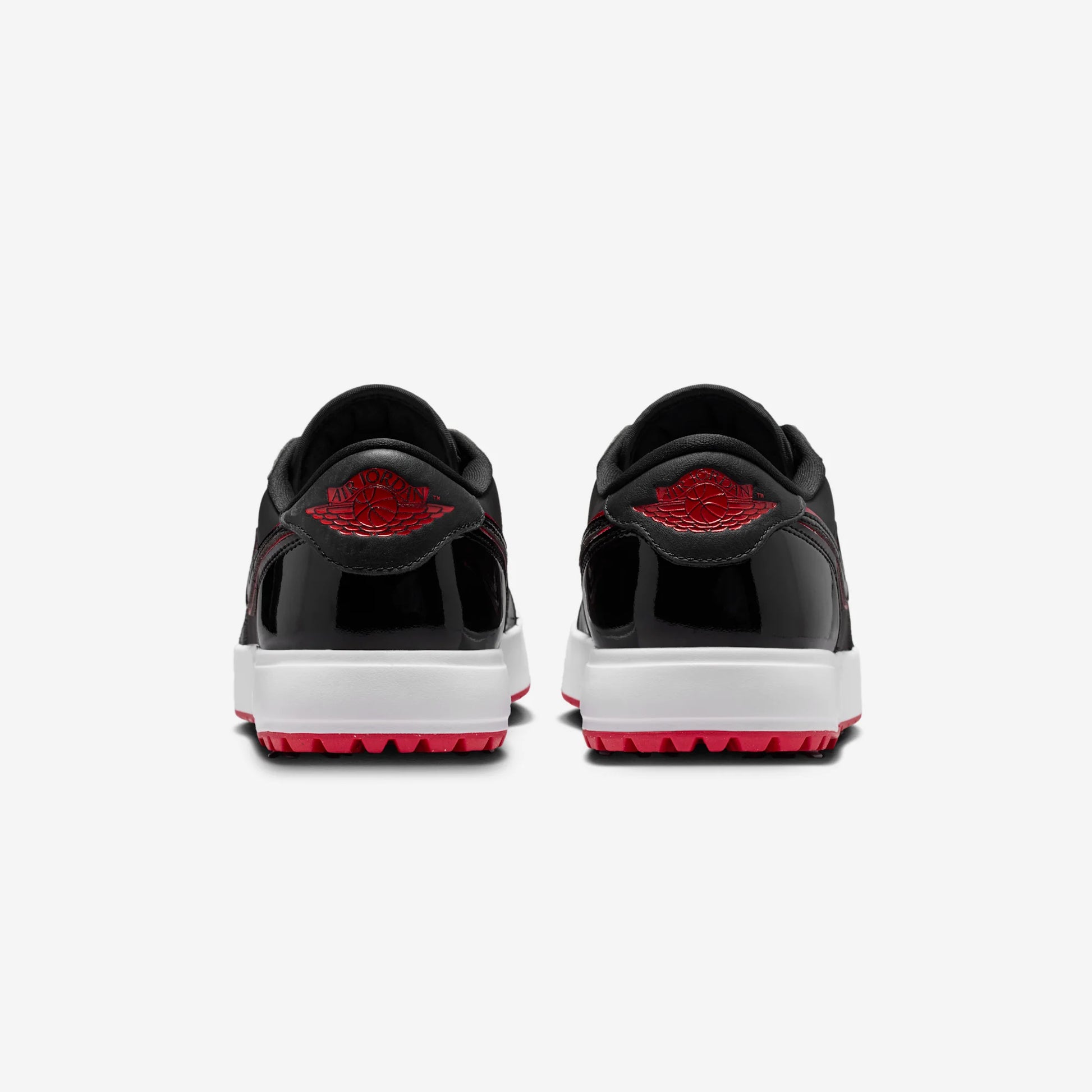 Jordan 1 Low Golf Spiked Bred Black Patent