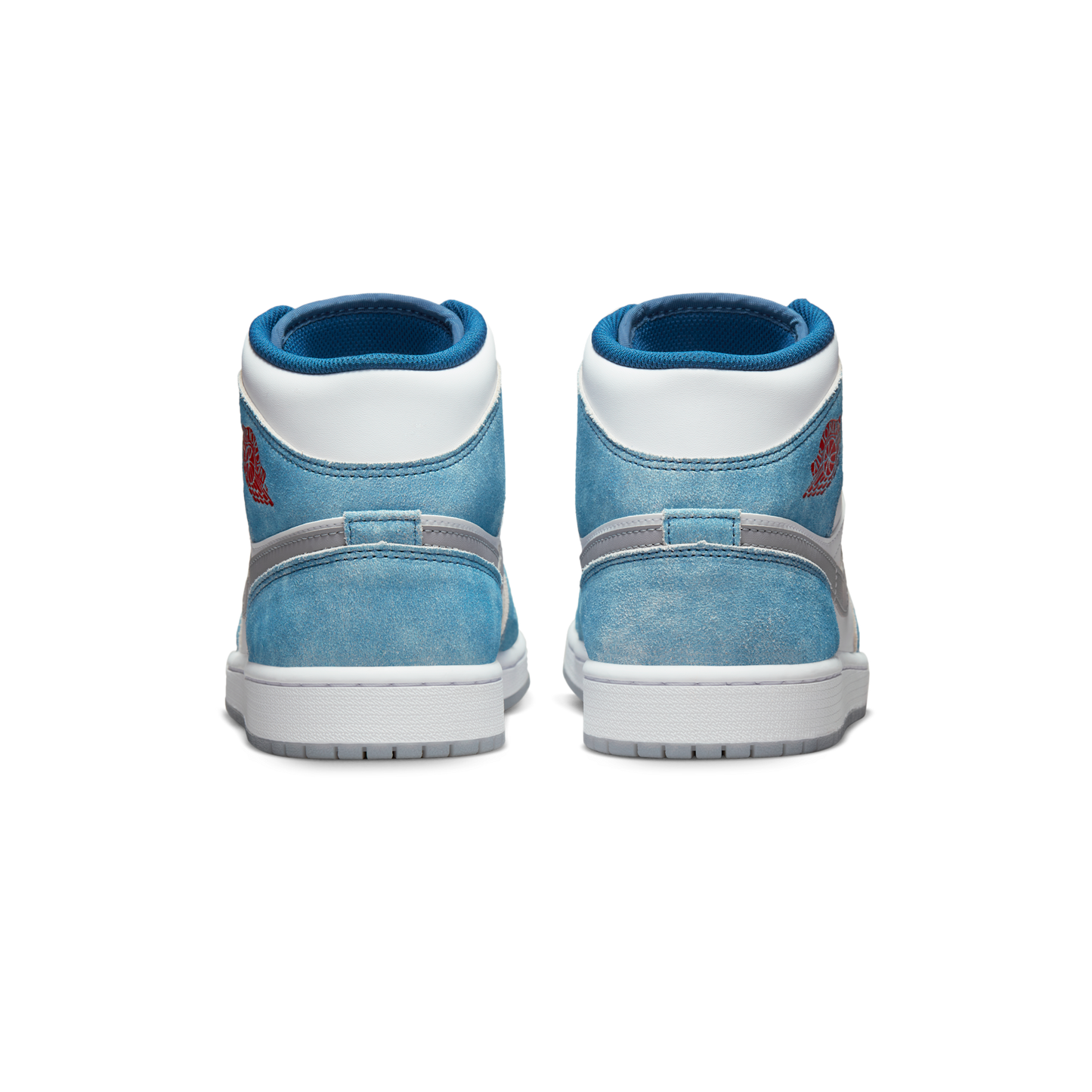 Jordan 1 Mid French Blue Fire Red
