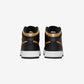 Jordan 1 Mid Black Metallic Gold Swoosh (GS)