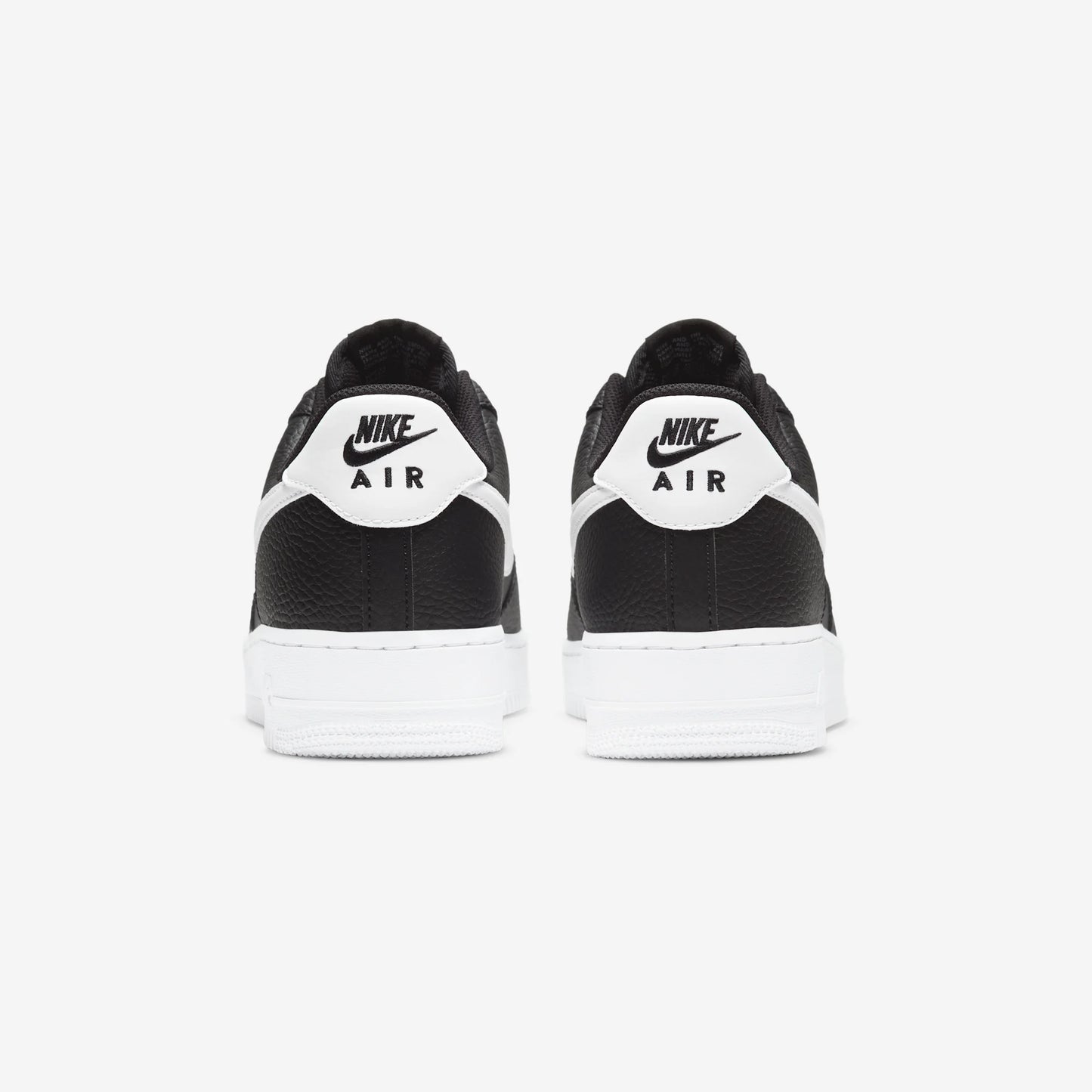 Nike Air Force 1 Low '07 Black White Pebbled Leather