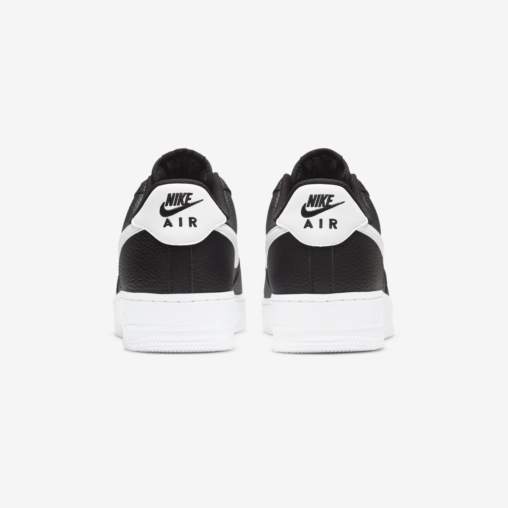 Nike Air Force 1 Low '07 Black White Pebbled Leather