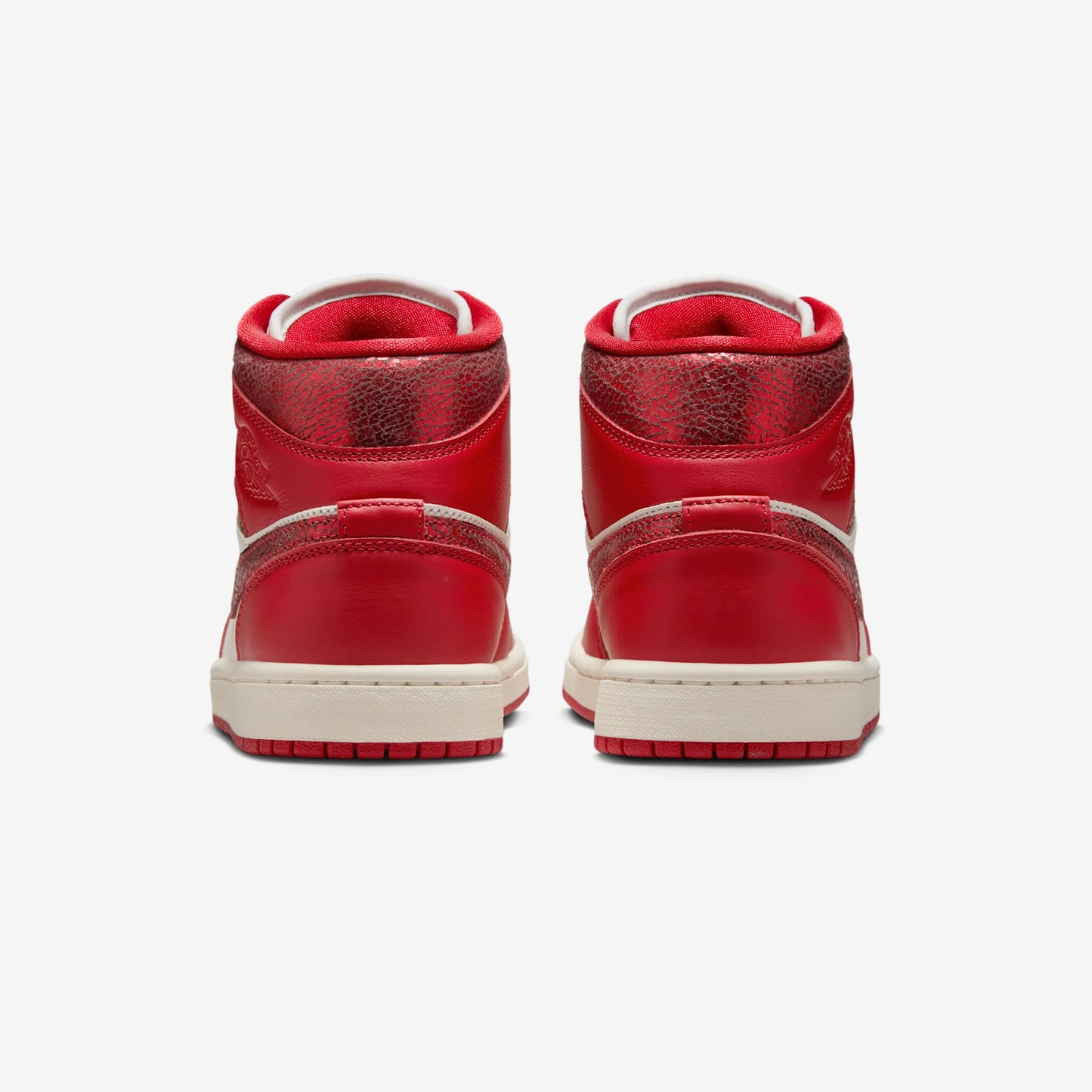 Jordan 1 Mid SE Red Cracked Leather (Women's)