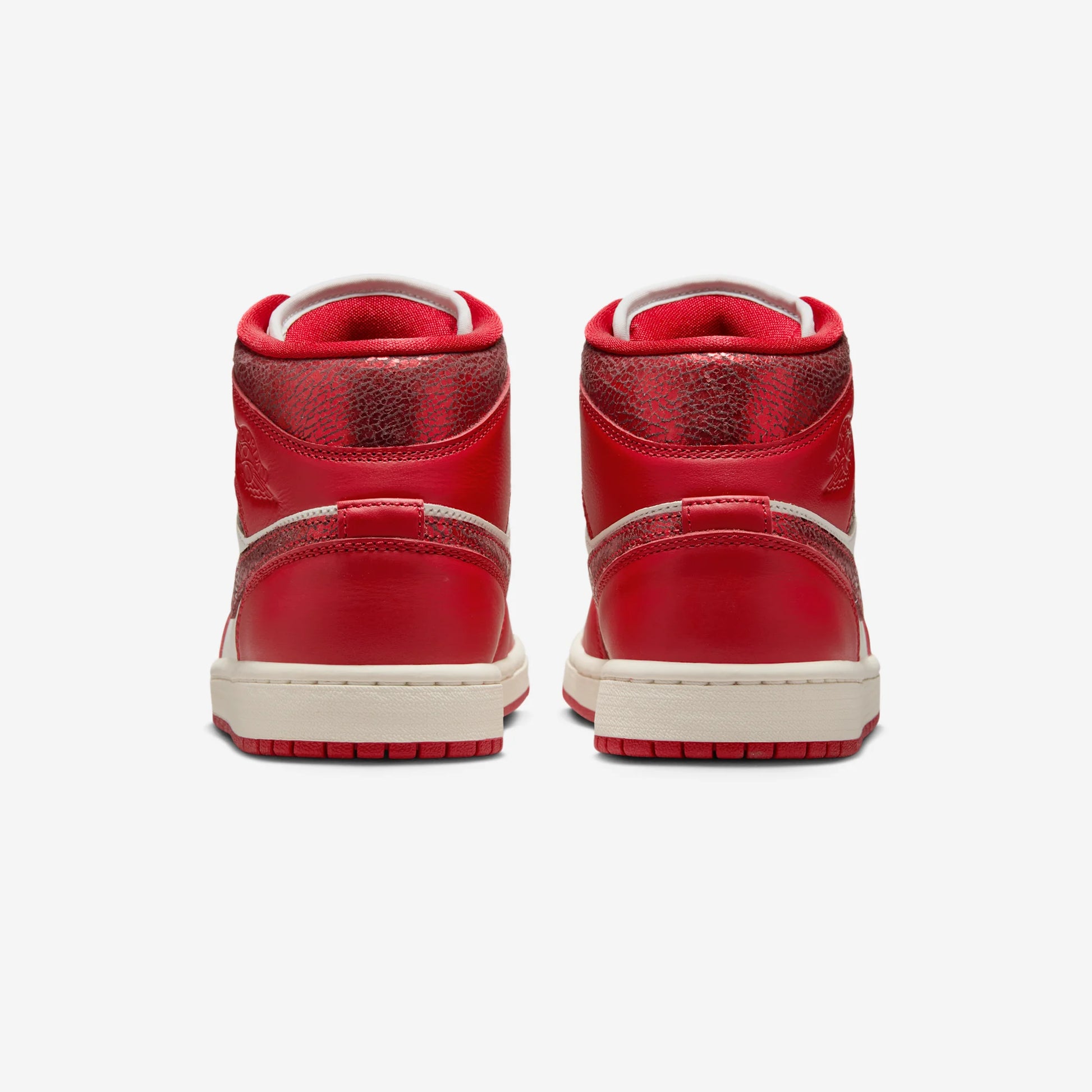 Jordan 1 Mid SE Red Cracked Leather (Women's)