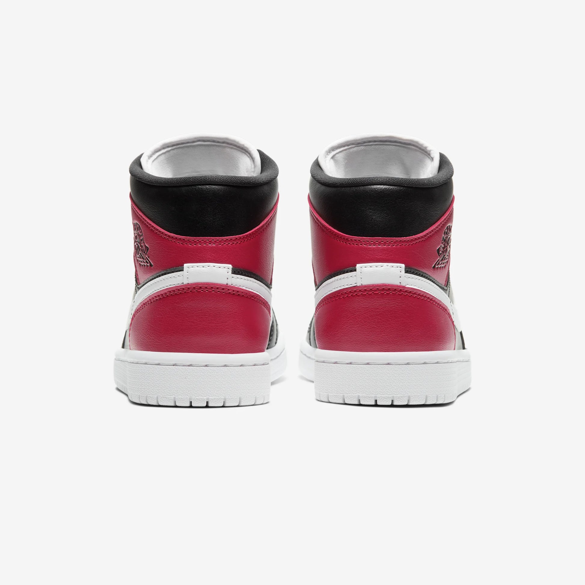 Jordan 1 Mid Black Noble Red (Women's)
